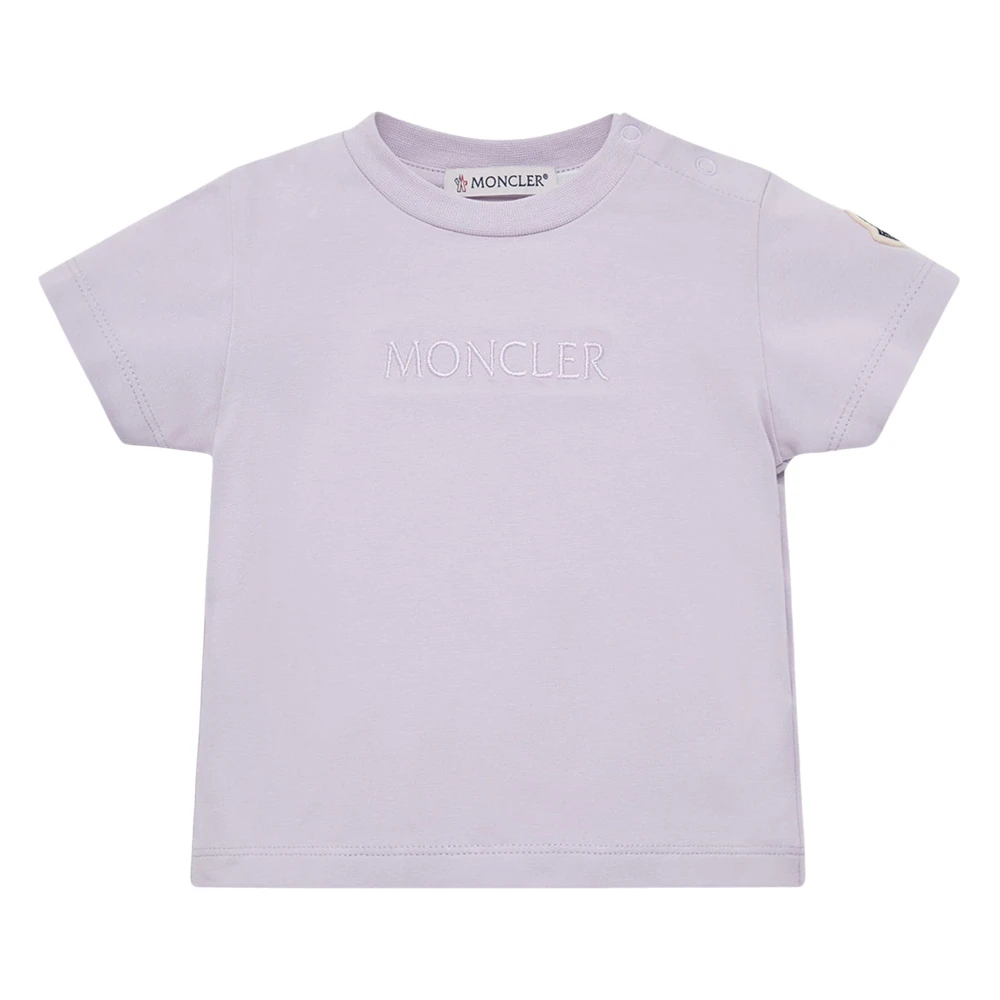 Moncler Embossed Logo T-Shirt - Female - Kids Short Sleeve T-Shirts - Purple - 18 M - Kids