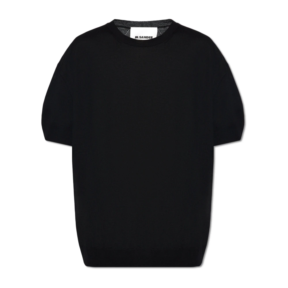 Jil Sander Wollen T-shirt Black Heren