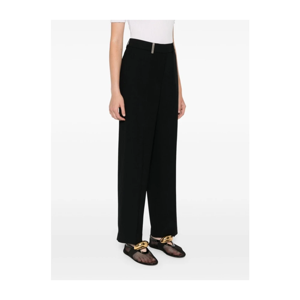 PESERICO Zwarte Broek voor Vrouwen Aw24 Black Dames