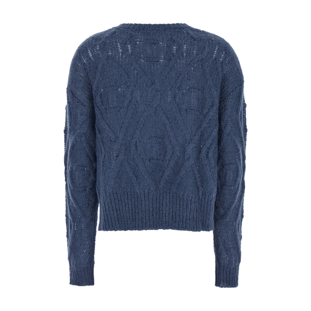 Twinset Gezellige Ronde Hals Gebreide Truien Blue Dames