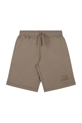 kids-beige-logo-print-shorts