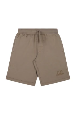 Barn Beige Logo Print Shorts