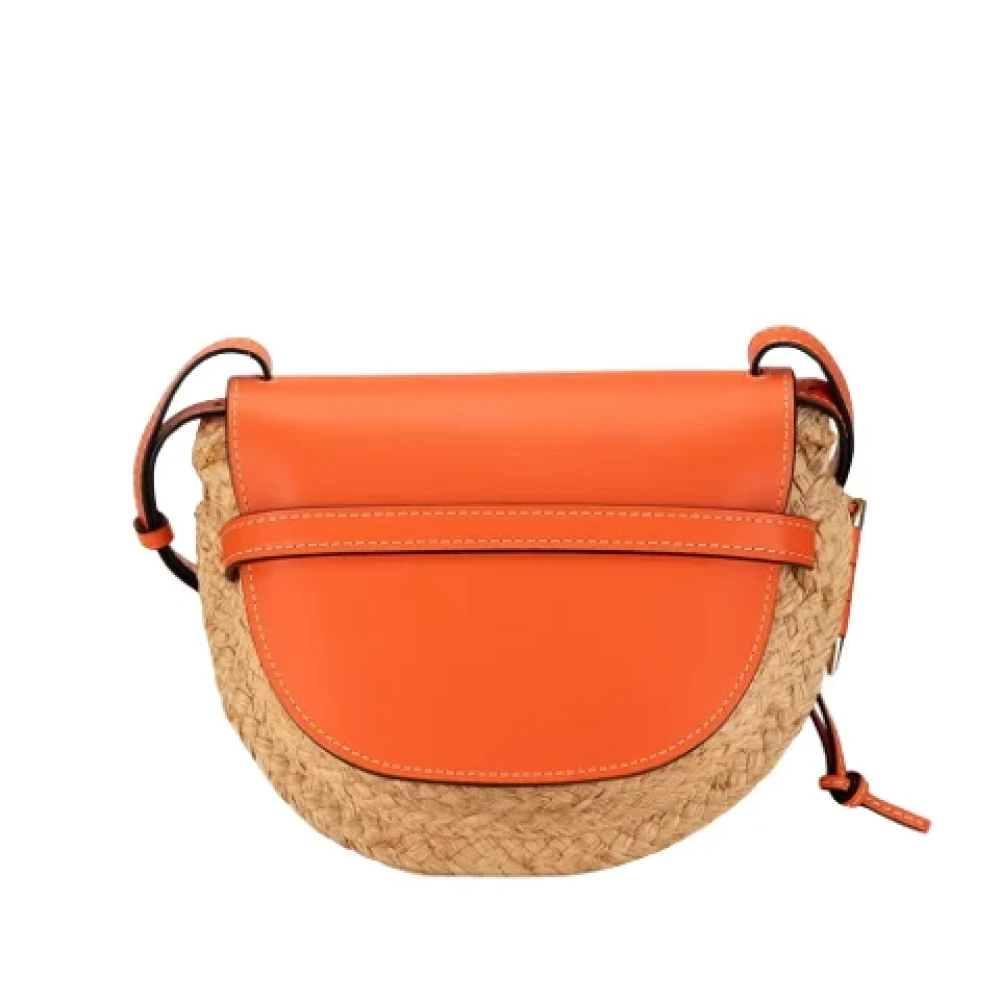 Loewe Pre-owned Leather crossbody-bags Beige Dames