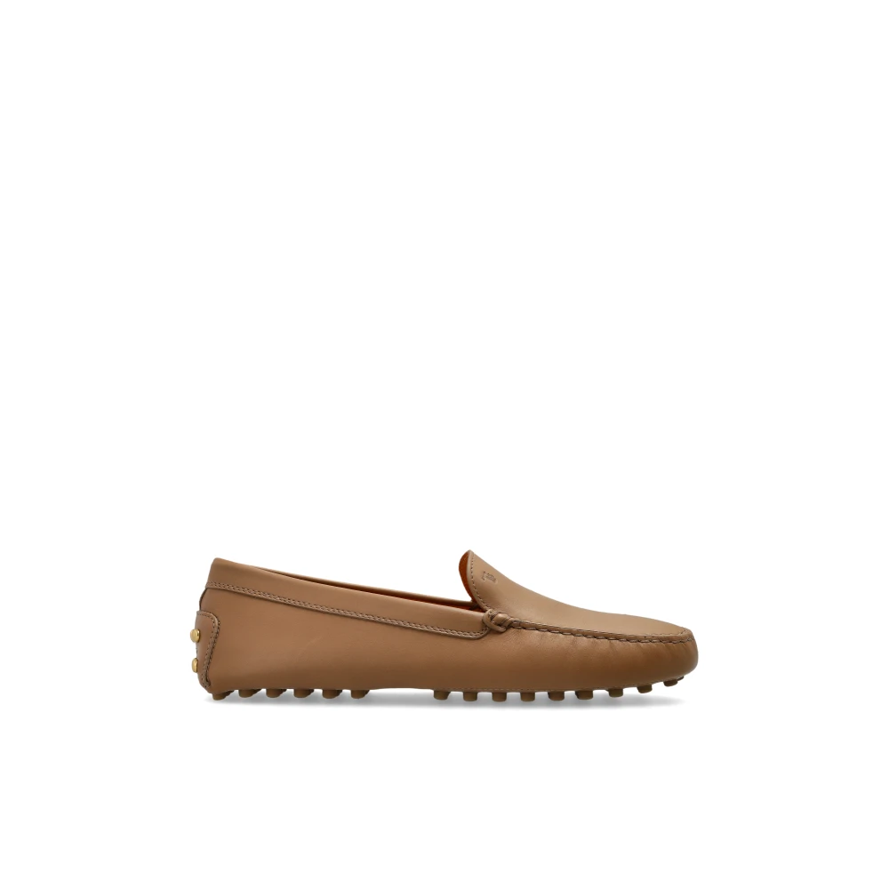 Tod's Women's Brown Loafers, 4 Uk, Gommino Leather Moccasins