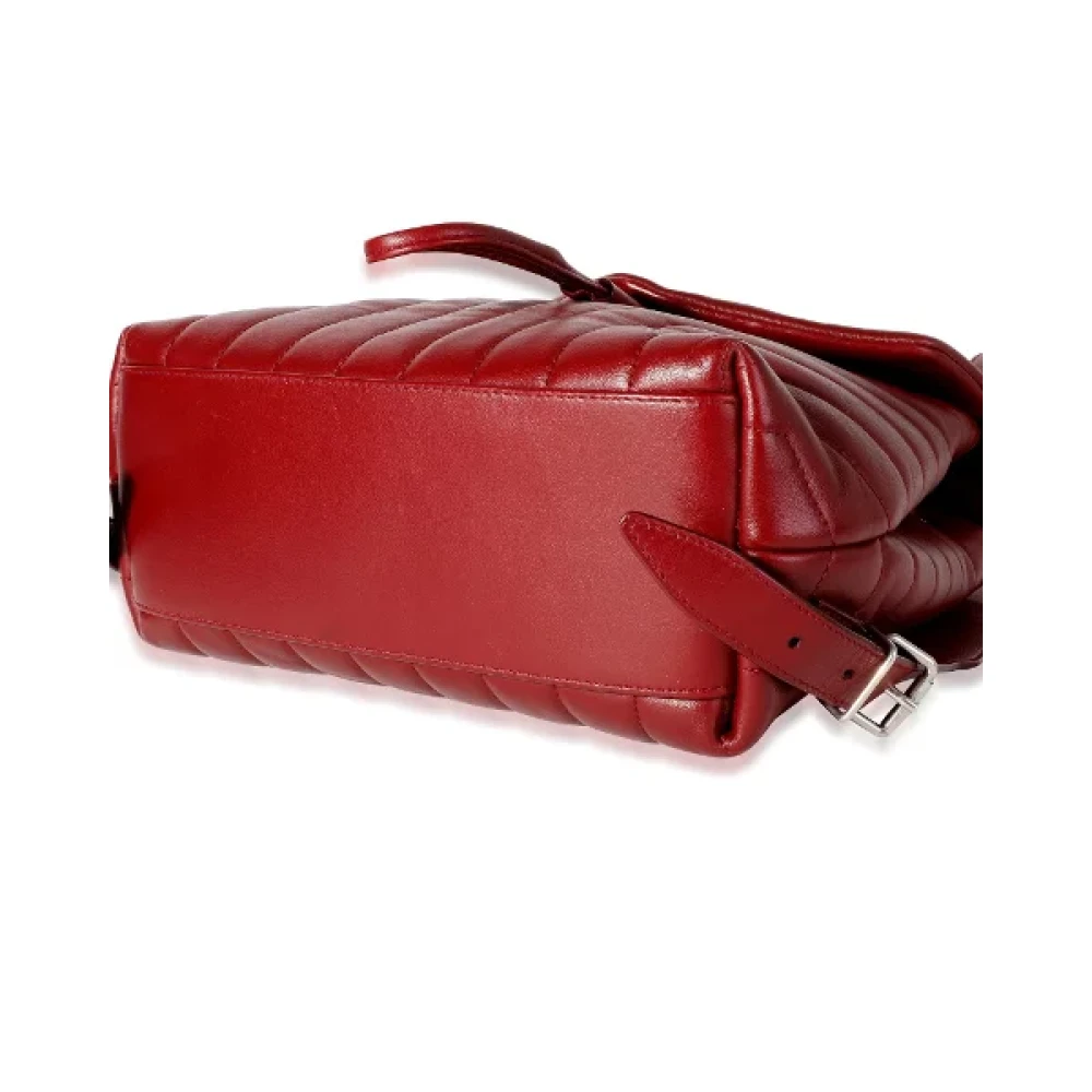 Yves Saint Laurent Vintage Pre-owned Leather backpacks Red Dames