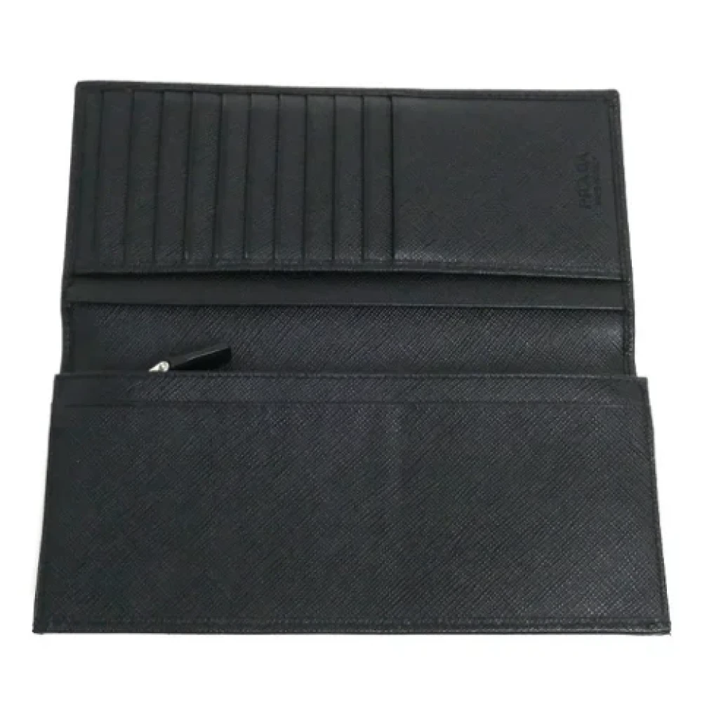 Prada Vintage Pre-owned Leather wallets Black Heren