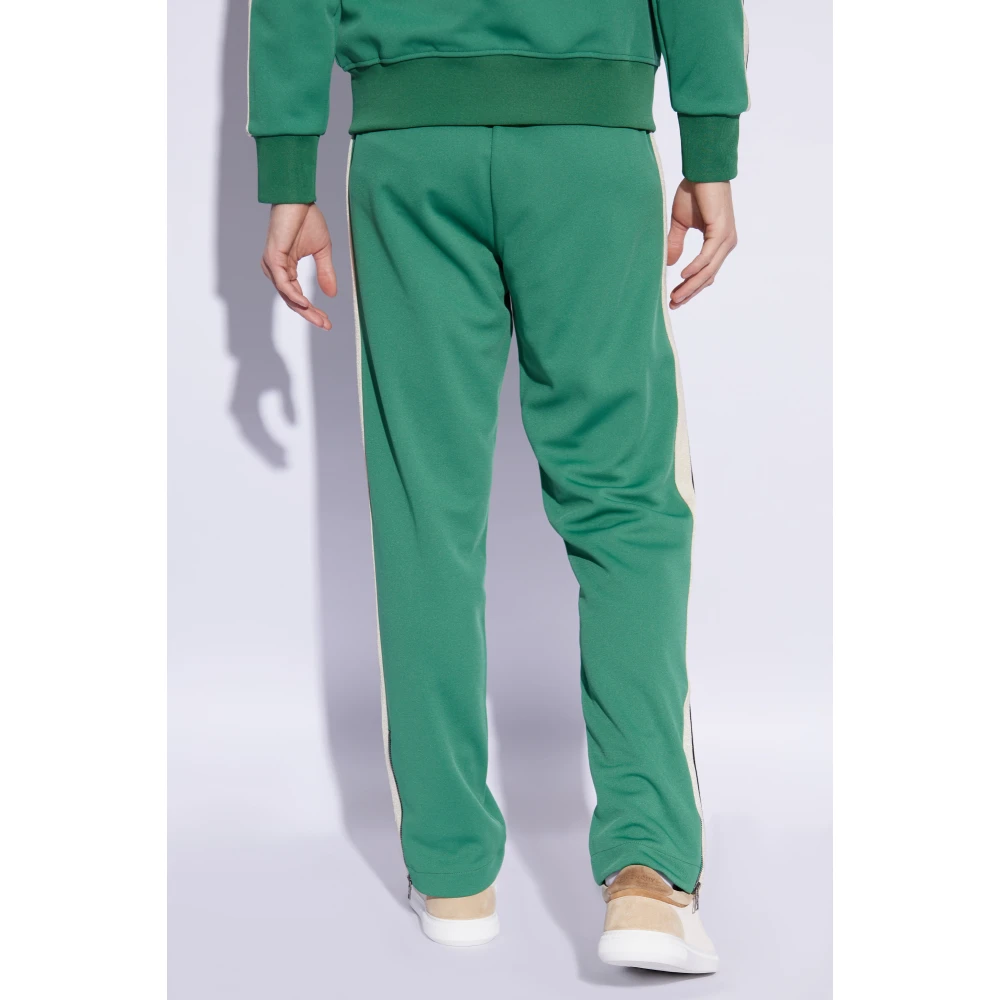Palm Angels Sweatpants met geborduurd logo Green Heren