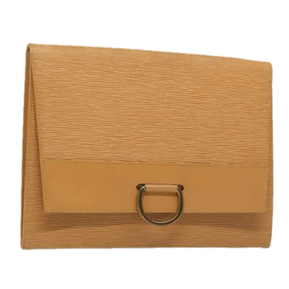 Louis Vuitton Vintage Pre-owned Leather clutches Beige Dames