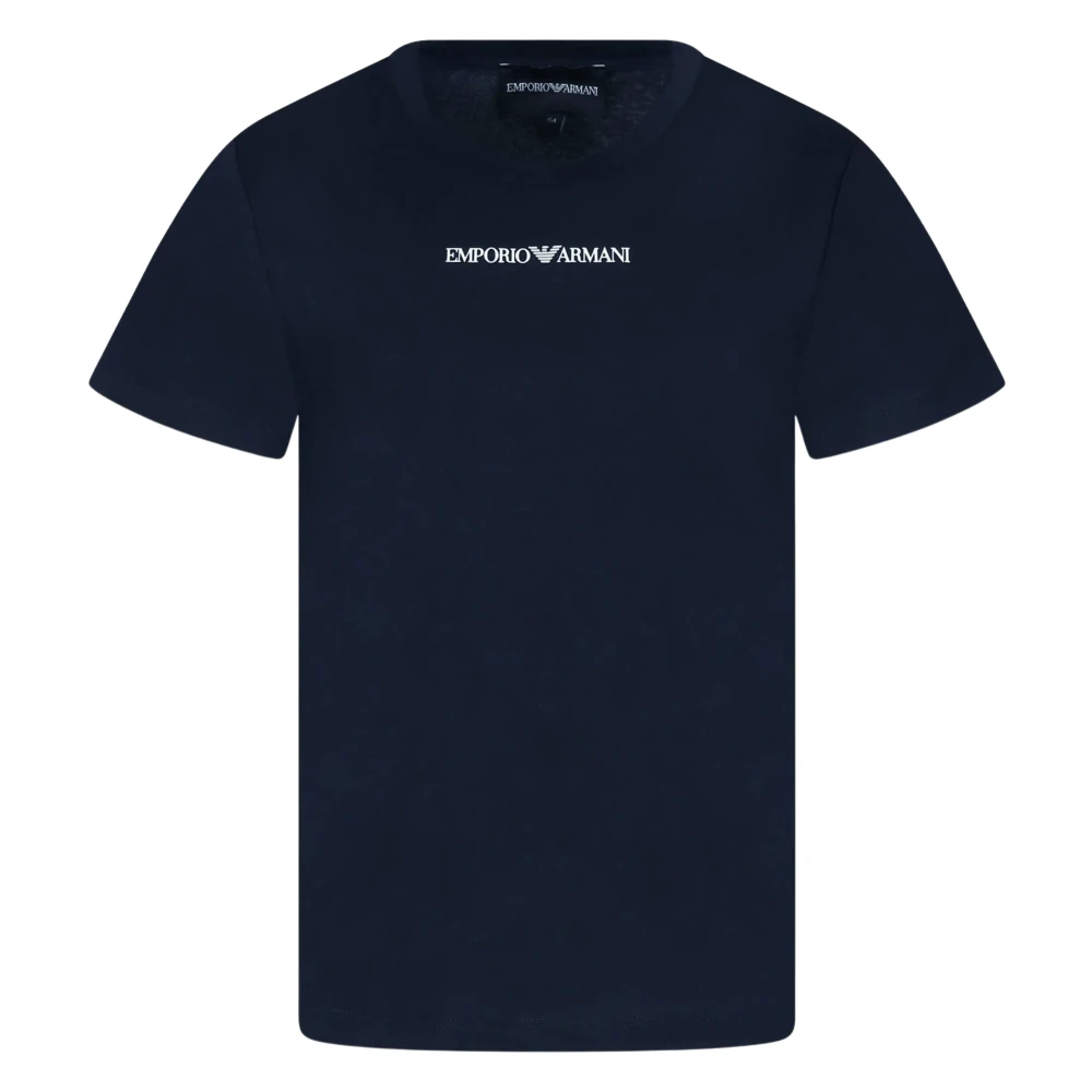 Emporio Armani Logo T-Shirt - Male - Kids Short Sleeve T-Shirts - Blue - 4 Y - Kids
