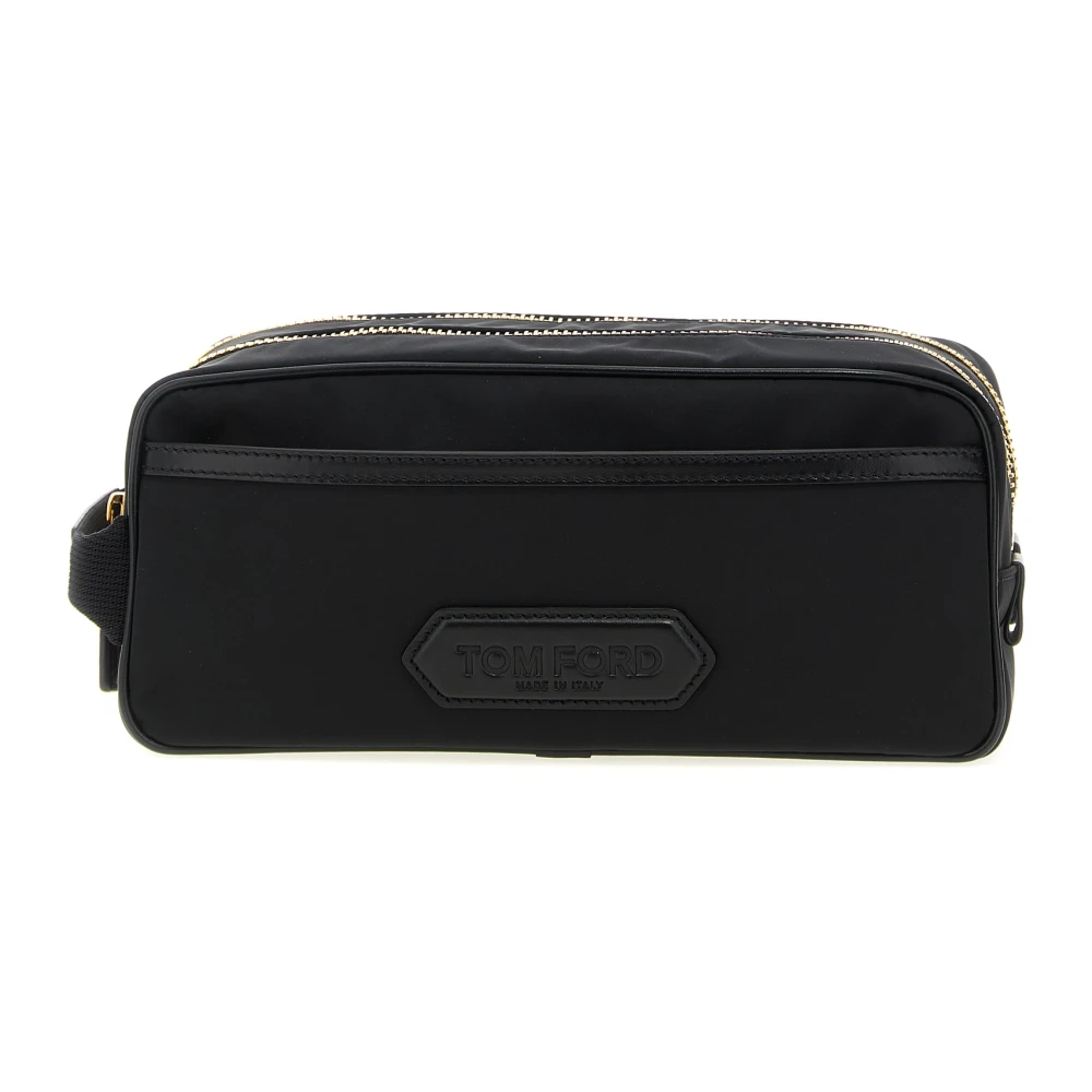 Tom Ford Men's Black Nylon Toiletry Bag - Toilet Bags - One Size - Bags