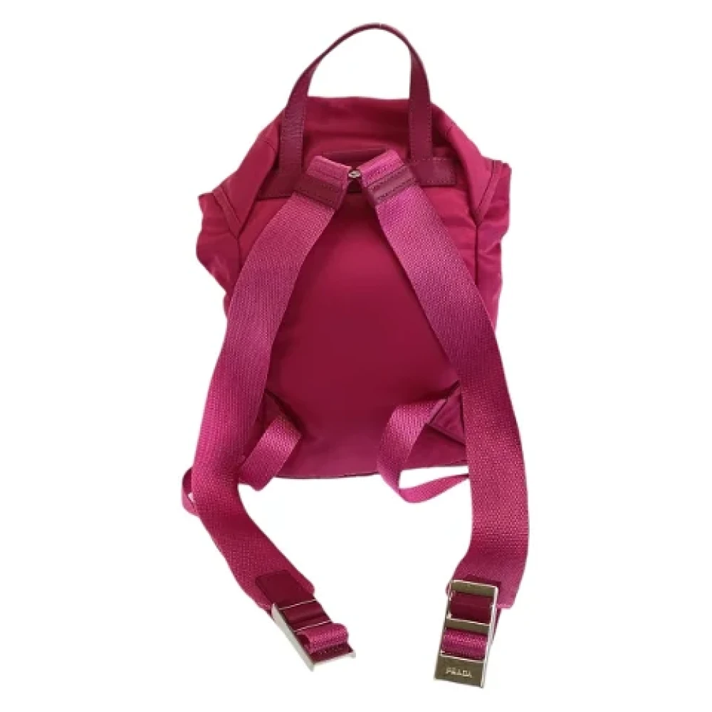 Prada Vintage Pre-owned Canvas backpacks Pink Dames