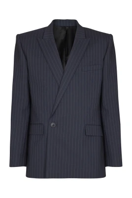 Wool Pinstripe Blazer