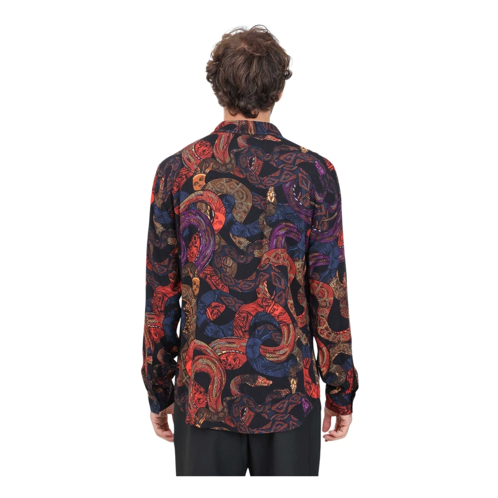 Just Cavalli Grafische Print Casual Shirt Multikleur Multicolor Heren