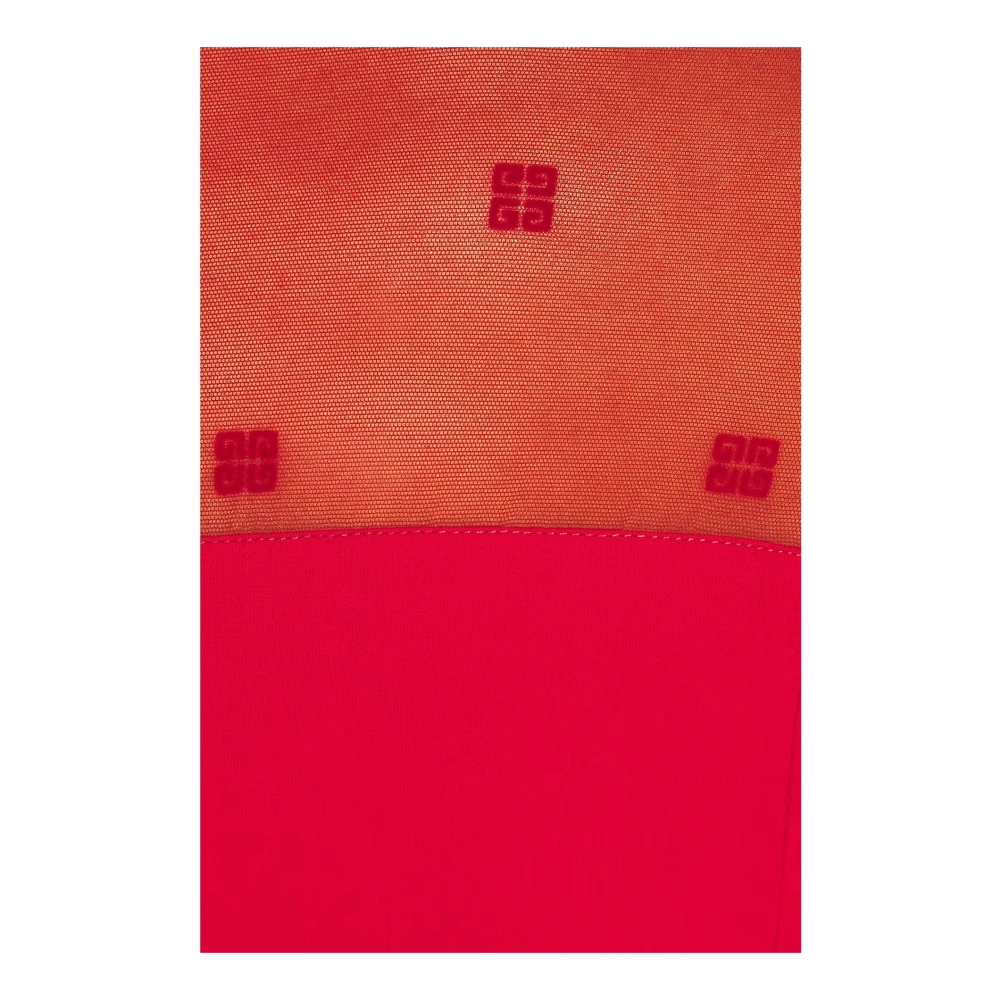 Givenchy Lange Mouw Jurk met Rits aan de Achterkant Red Dames