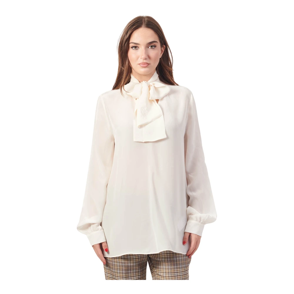 Armani Exchange Special Bow Shirt White Dames
