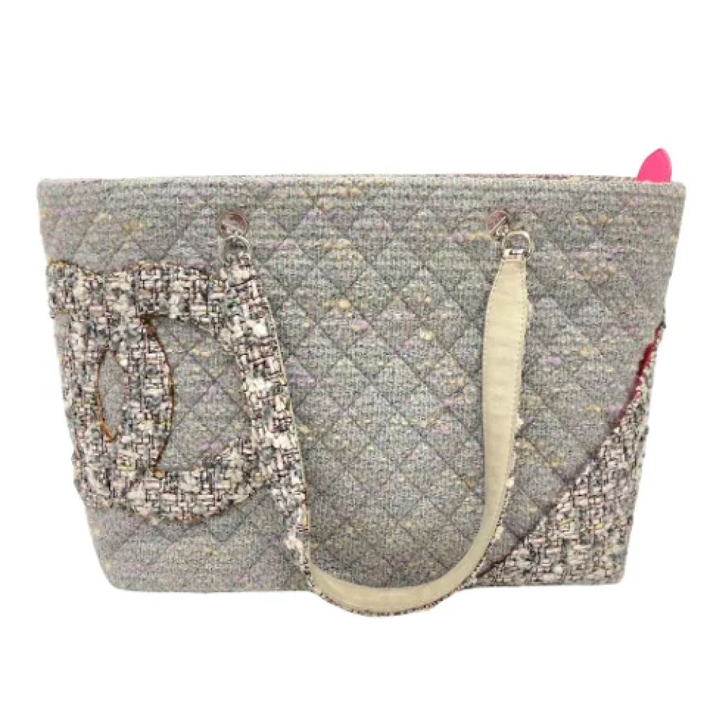 Chanel Vintage Pre-owned Fabric chanel-bags Gray Dames