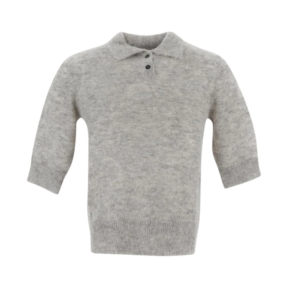 Lardini Alpaca Gebreide Polo Gray Dames