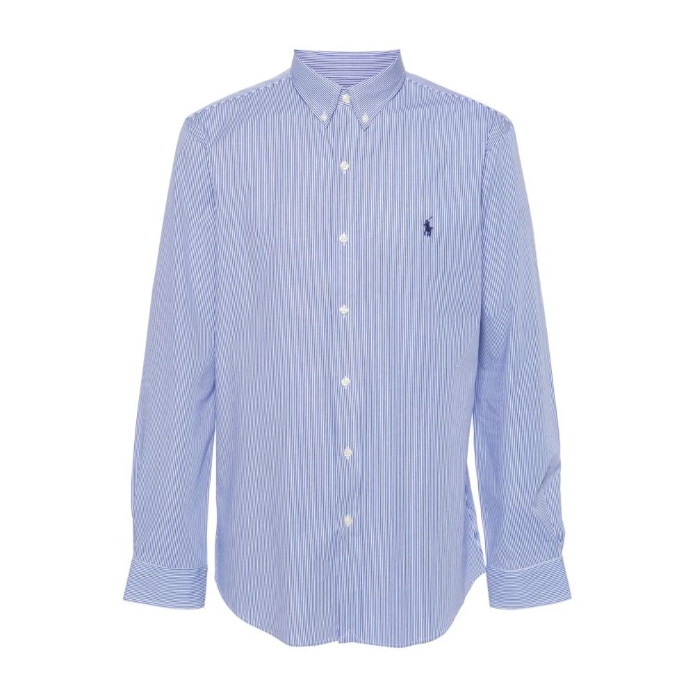 Ralph Lauren Blue Casual Shirts, Male, 2XL, Striped Pony Shirt