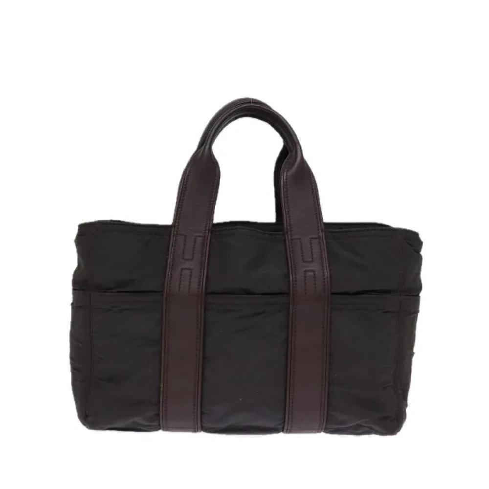 Hermès Vintage Pre-owned Nylon handbags Brown Dames