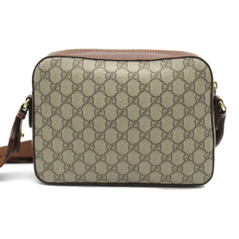 Gucci Vintage Pre-owned Canvas gucci-bags Beige Heren