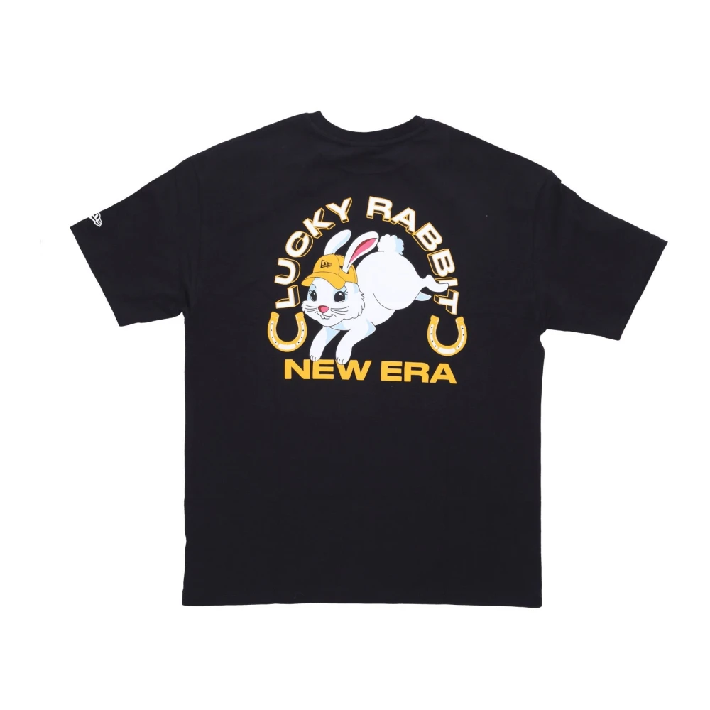 New era Grafisch Logo T-shirt Zwart Wit Black Heren
