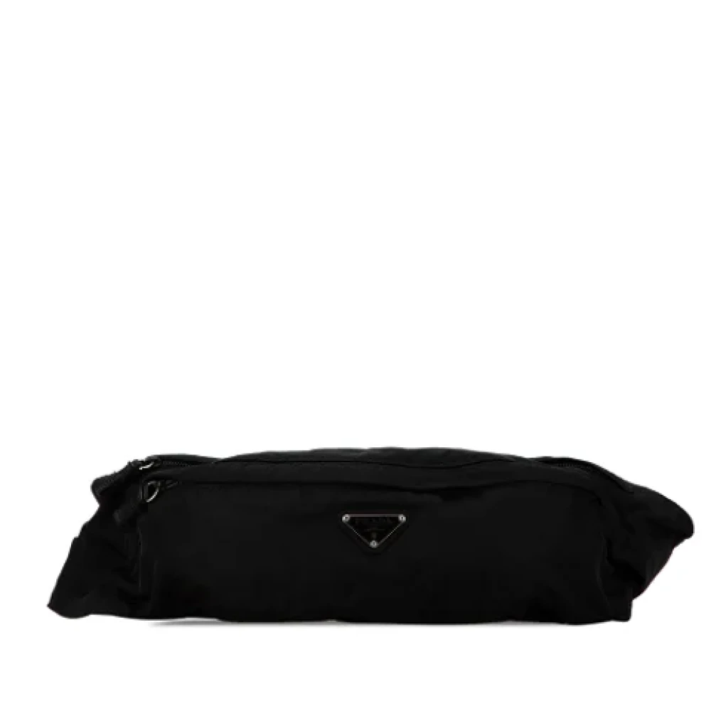 Prada Vintage Pre-owned Nylon shoulder-bags Black Dames