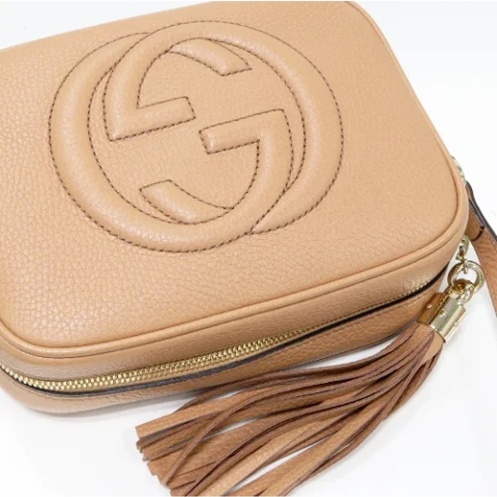 Gucci Vintage Pre-owned Leather crossbody-bags Beige Dames