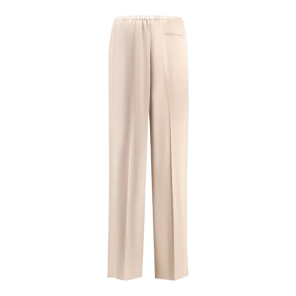 Giorgio Zijden Oversize Wijde Pijp Broek Beige Dames