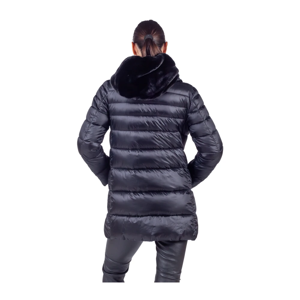 Emme DI Marella Zwarte Toscana Gewatteerde Jas Black Dames