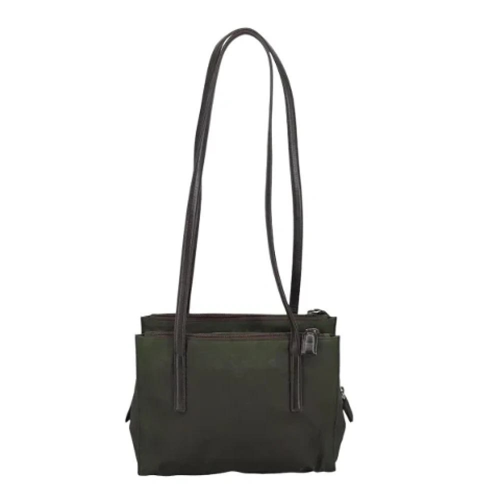 Prada Vintage Pre-owned Leather shoulder-bags Green Dames