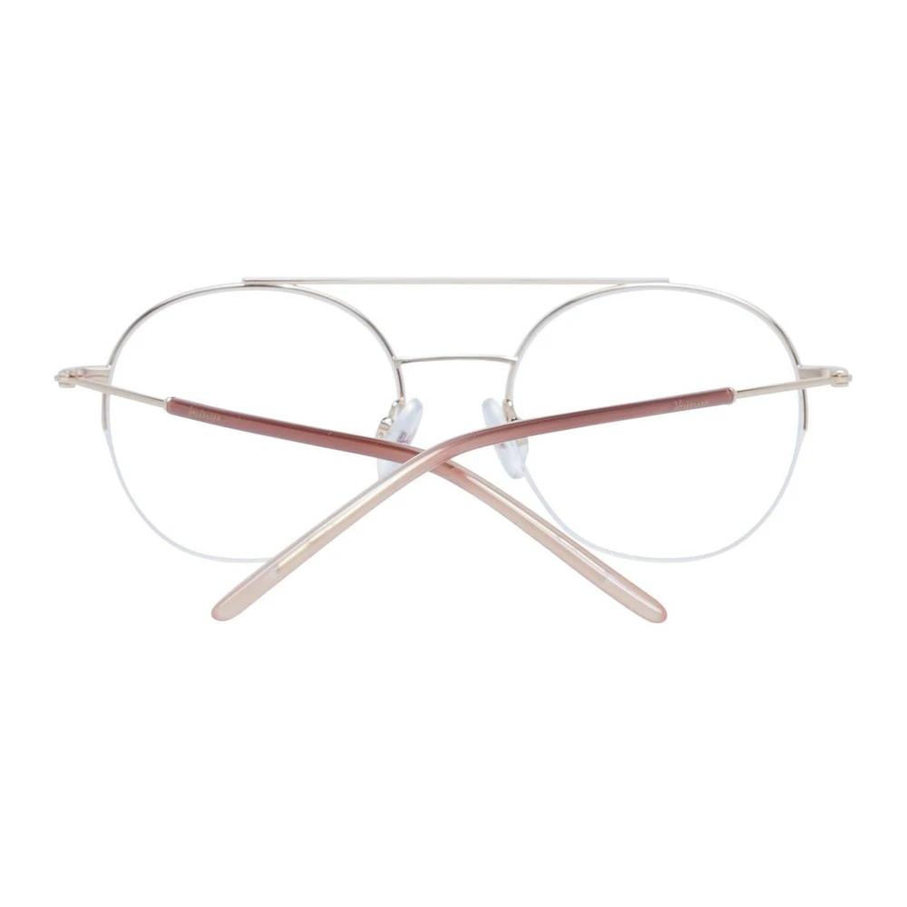 Ana Hickmann Gouden Aviator Half-Rim Optische Monturen Yellow Dames