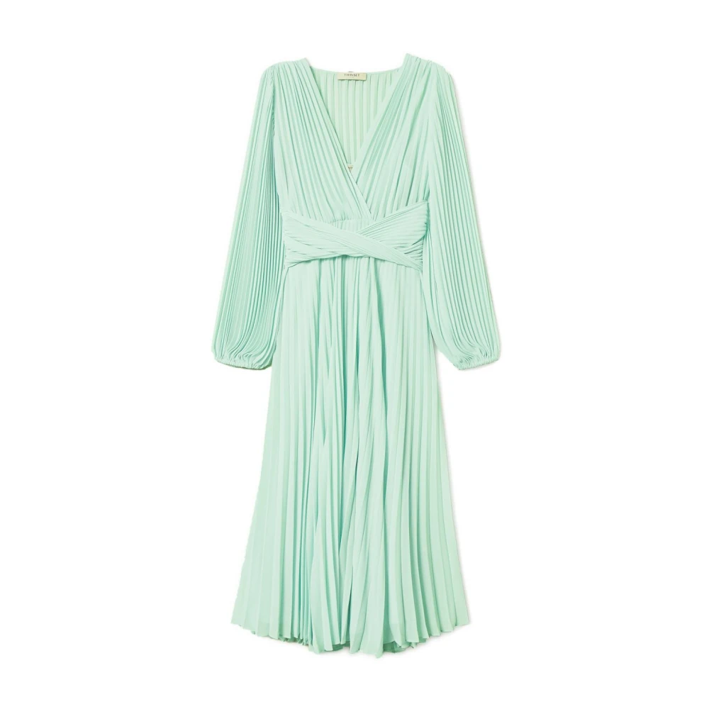 Twinset Groene Ballonmouw Jurk Green Dames