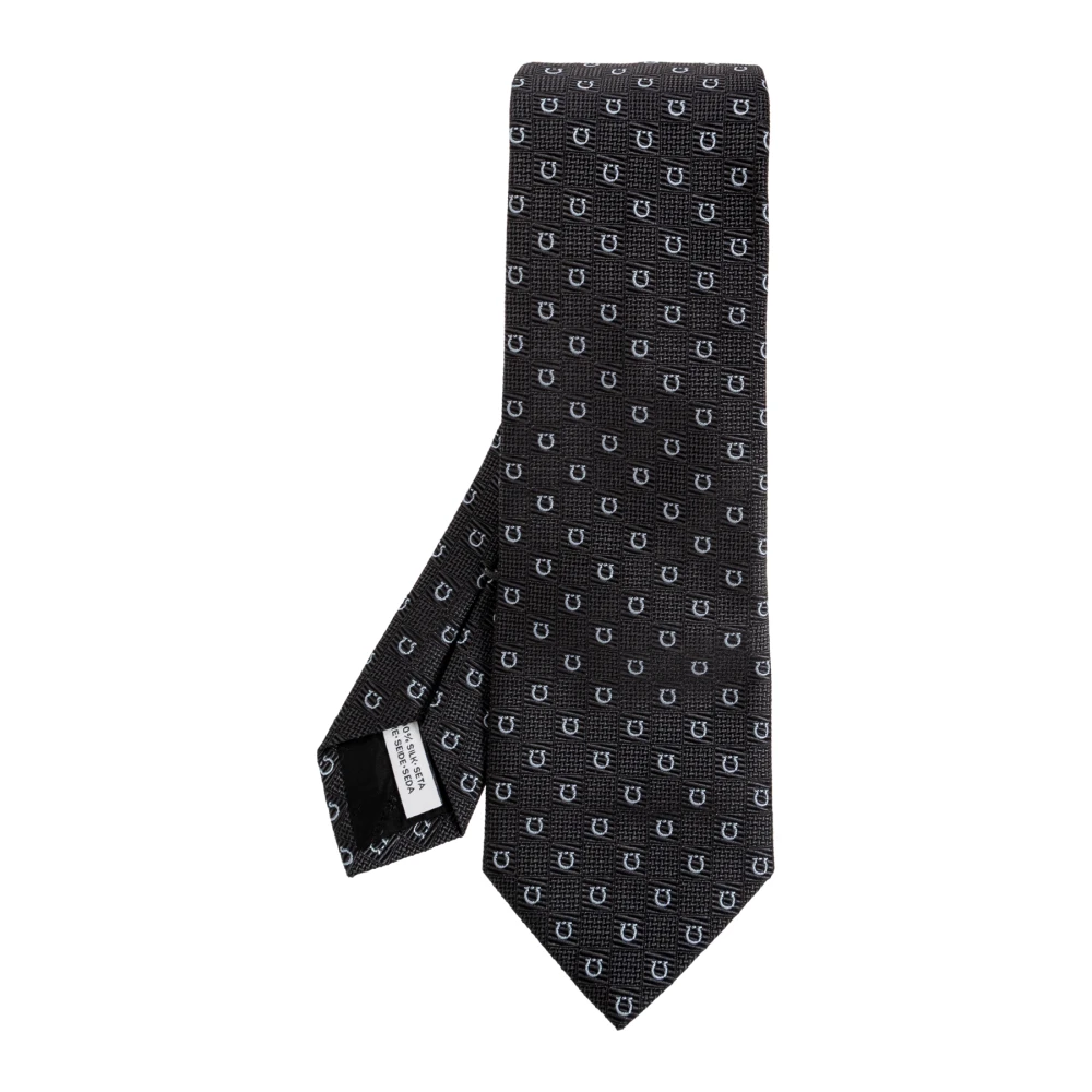 Ferragamo Uomo Grigio - Cravatta In Seta Cairo - Accessories - One Size