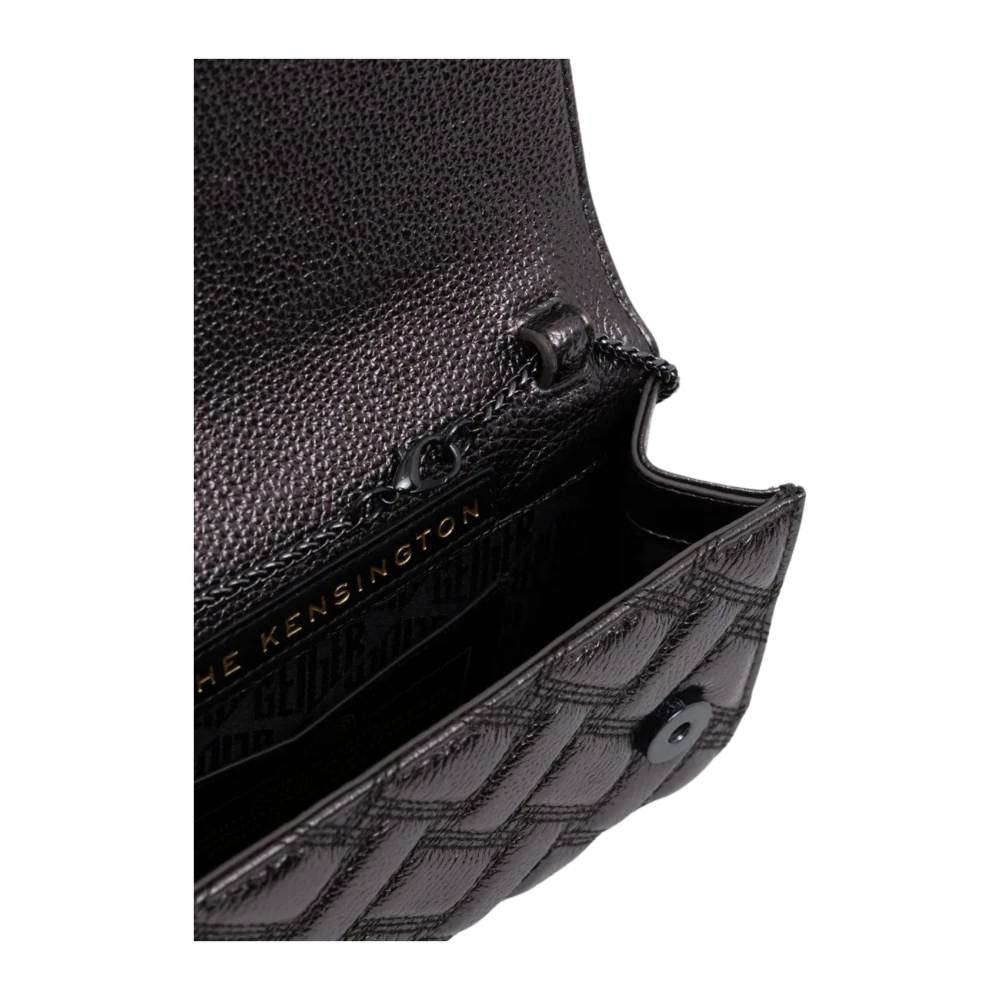Kurt Geiger Mini Kensington Gunmetal Schoudertas Black Dames