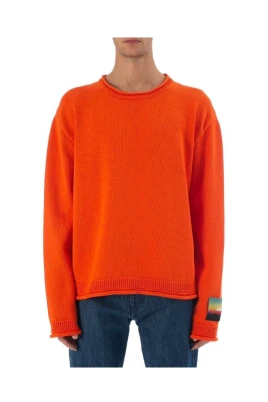 Orange Bomull Herr T-shirt