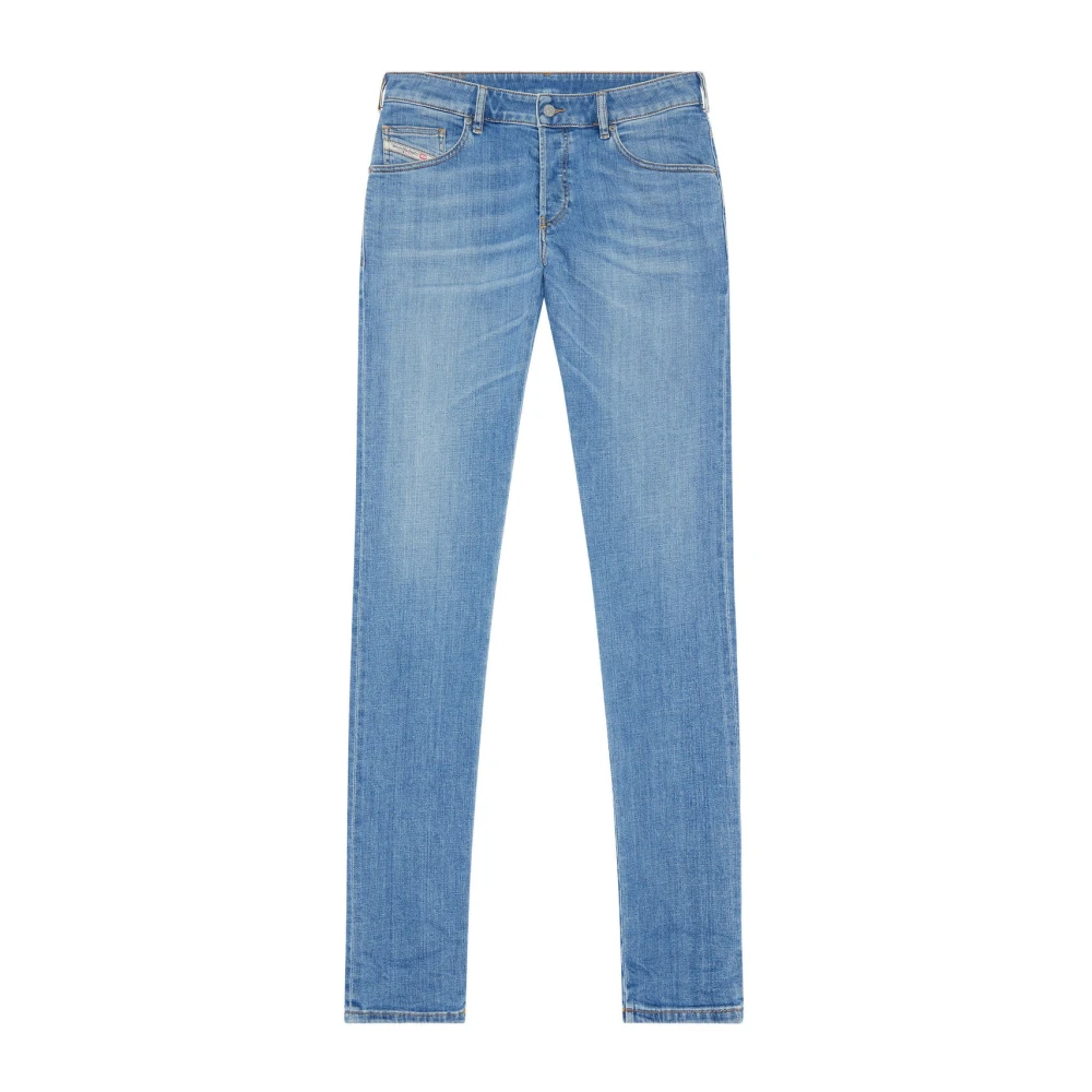 Diesel Slim-fit Jeans med Tapered Ben och Mid-rise Midja Blue, Herr