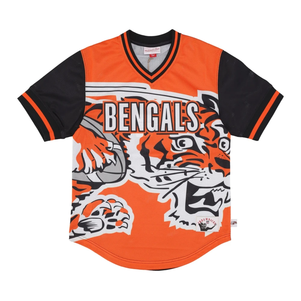 Mitchell & Ness NFL Jumbotron 3.0 Mesh V-neck Jersey Orange, Herr