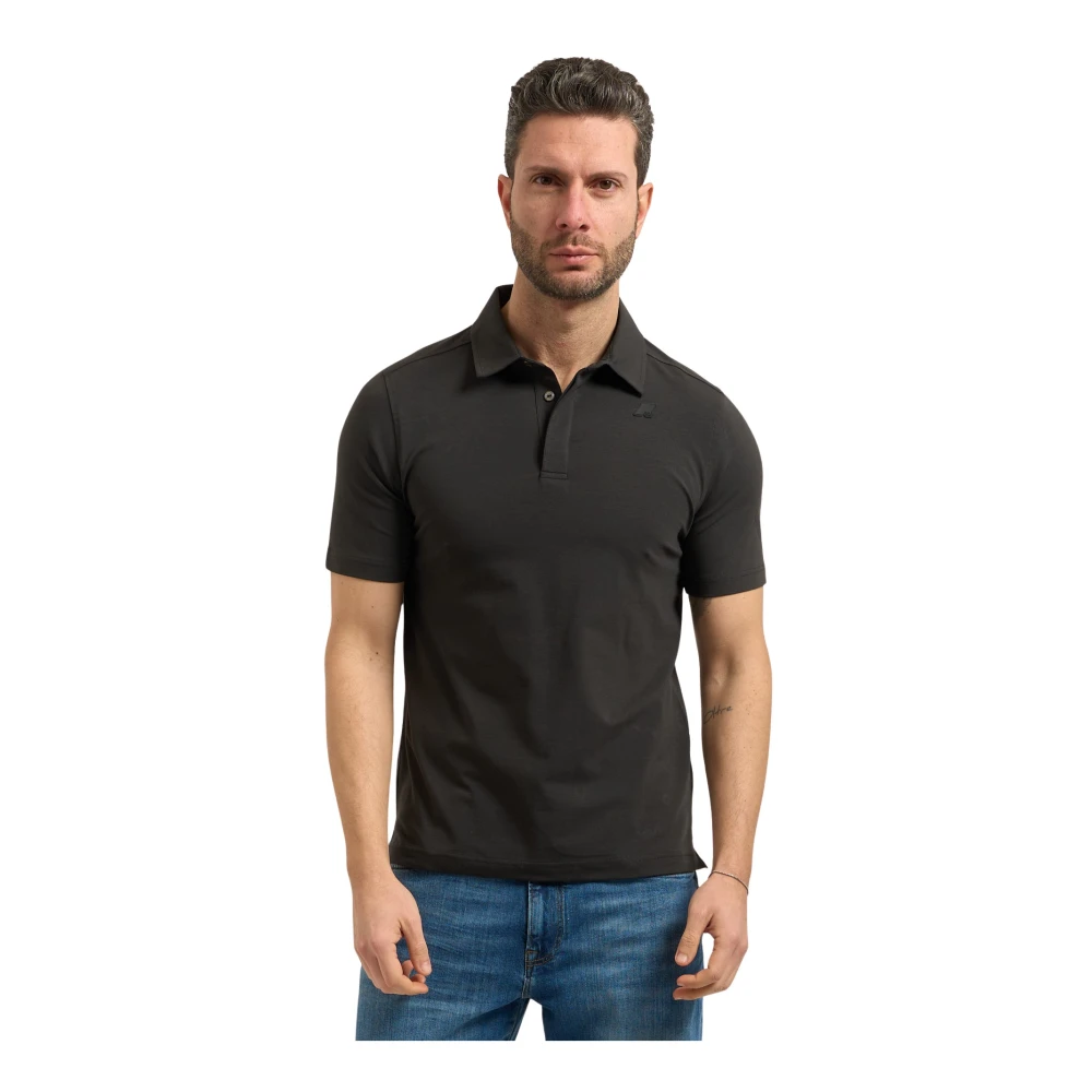K-Way Men's Black Polo Shirts, 2XL, Viggo Polo
