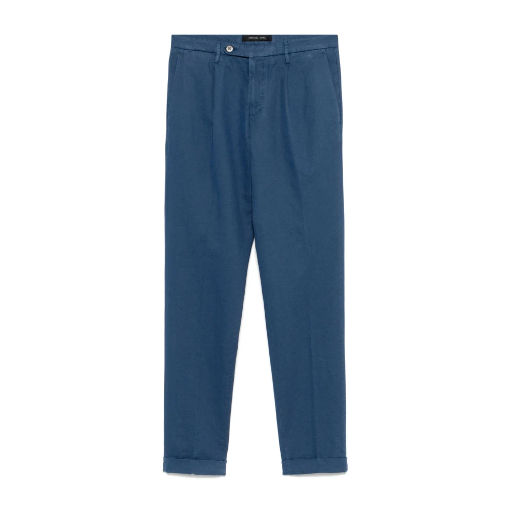 Michael Coal Blauwe Broek met Verborgen Rits Blue Heren