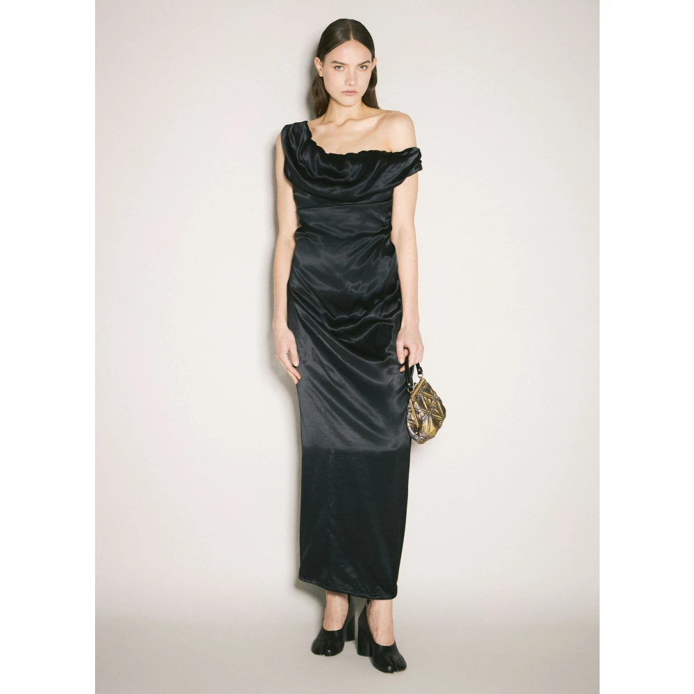 Vivienne Westwood Gedrapeerde potloodjurk met cowl-halslijn Black Dames