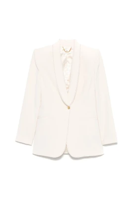 Crepe Blazer med kontrastsömmar