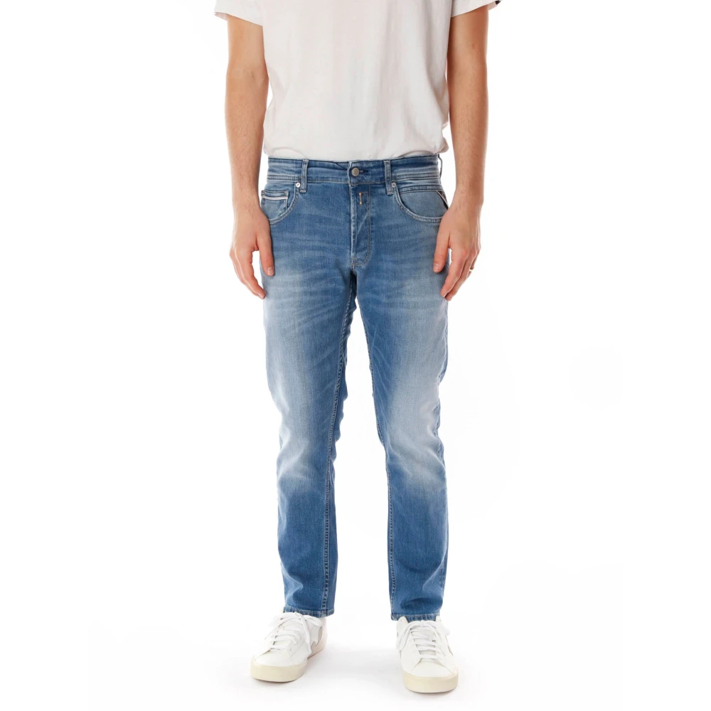 Replay Slim-fit Jeans Blue Heren