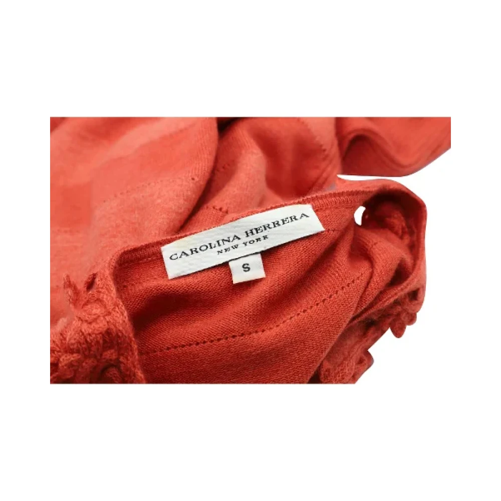 Carolina Herrera Pre-owned Wool tops Orange Dames