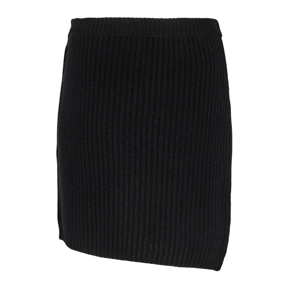 Designers Remix Ribgebreide Knopenrok Black Dames