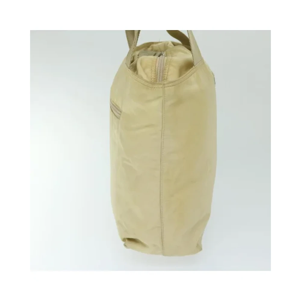 Prada Vintage Pre-owned Nylon prada-bags Beige Dames