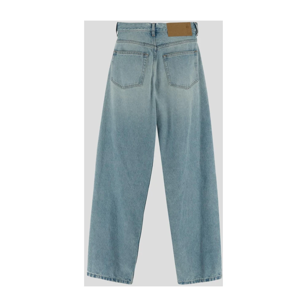 MM6 Maison Margiela Wijde Pijp Katoenen Jeans Blue Heren