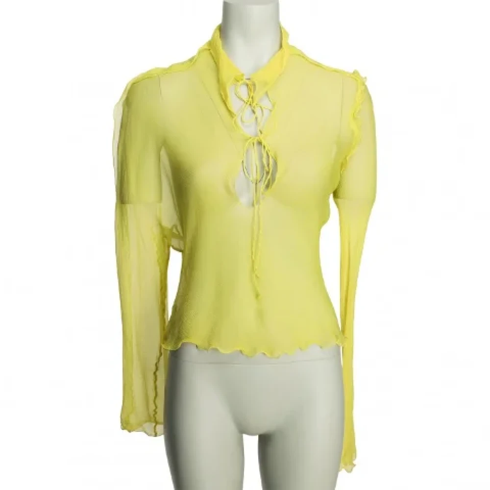Fendi Vintage Pre-owned Fabric tops Yellow Dames