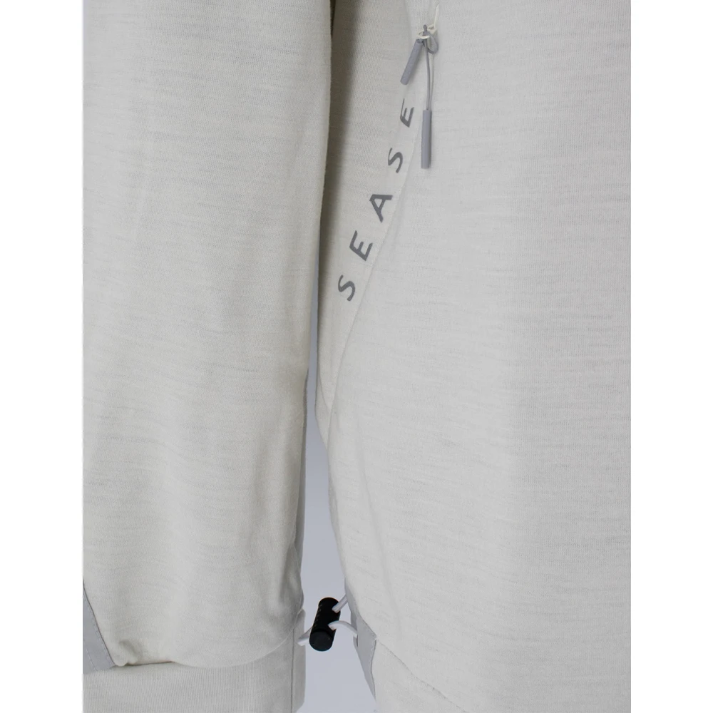 Sease Wollen Blend Rits Cardigan White Heren
