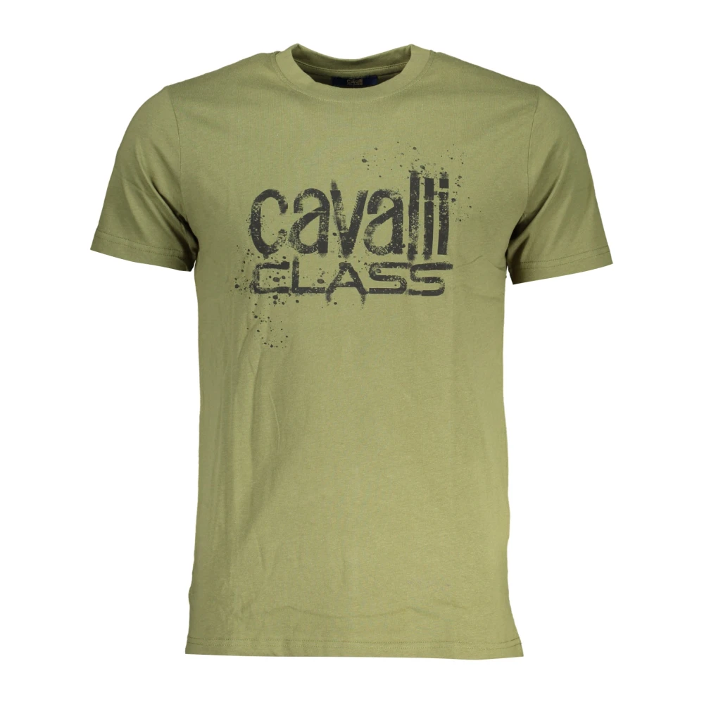 Cavalli Class Groen Heren T-shirt met korte mouwen Green Heren