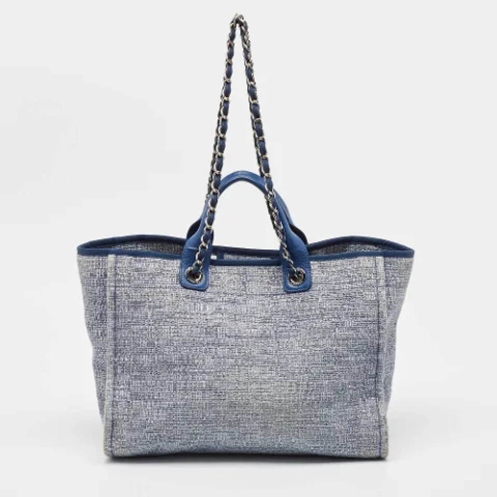 Chanel Vintage Pre-owned Leather chanel-bags Blue Dames